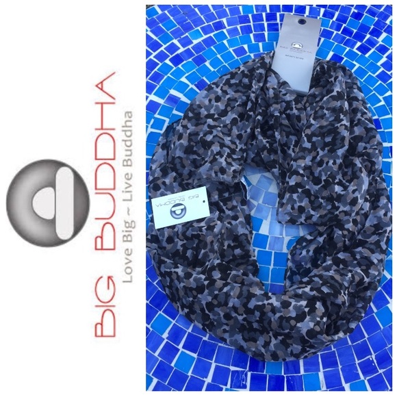 Big Buddha Accessories - NEW!  Big Buddha Infinity scarf in 'War' print OS